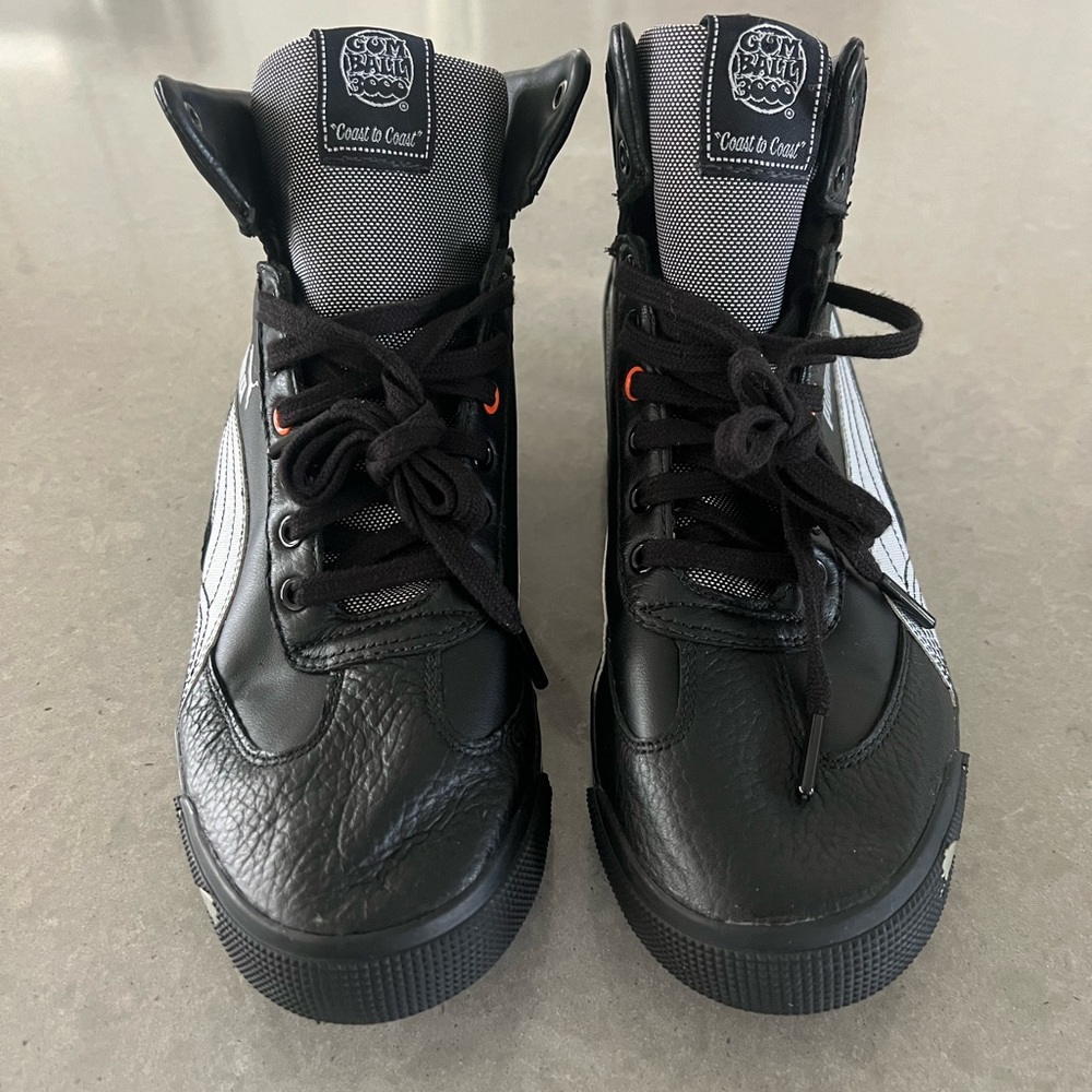🏎️ Puma 2009 "JUMBALL 3000", BRAND NEW, Men's Black & Silver Race Sneakers🌟